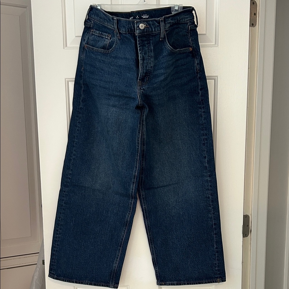 Old Navy Women's Deep Indigo Wide Leg Jeans